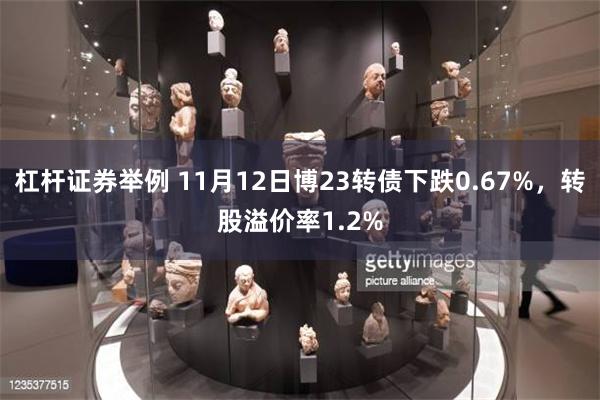 杠杆证券举例 11月12日博23转债下跌0.67%，转股溢价率1.2%