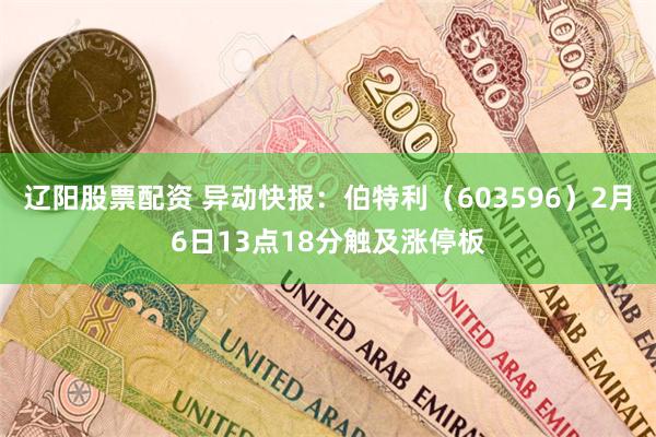 辽阳股票配资 异动快报：伯特利（603596）2月6日13点18分触及涨停板