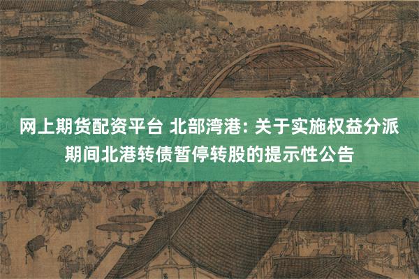 网上期货配资平台 北部湾港: 关于实施权益分派期间北港转债暂停转股的提示性公告